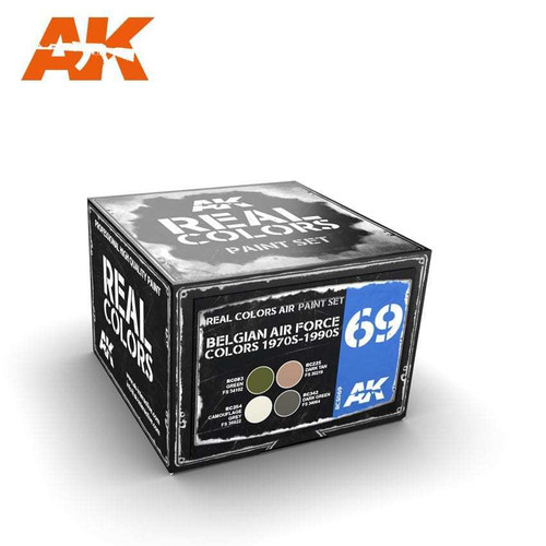 RCS69 Real Colors  Belgian Air Force 1970s-1990s Acrylic Lacquer Paint Set (4) 10ml Bottles