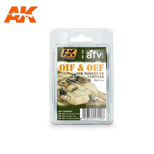 AK Interactive OIF & OEF - US Vehicles Weathering Set SKU : AK-120 AK Interactive OIF & OEF - US Vehicles Weathering Set SKU : AK-120