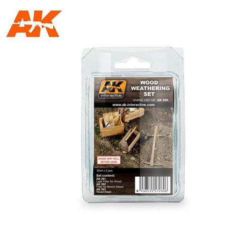 AKI260 Wood Weathering Enamel Paint Set (3 Colors) 35ml Bottle AKI260 Wood Weathering Enamel Paint Set (3 Colors) 35ml Bottle