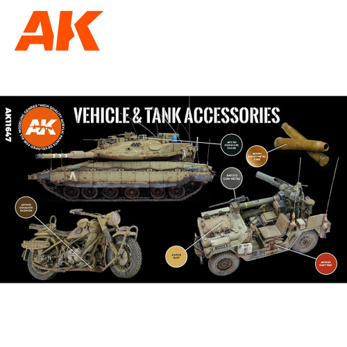 AK11647 Tank Accessories  Acrylics 3G AFV Set
