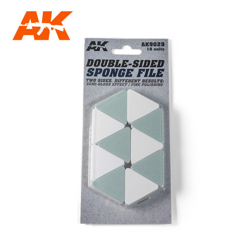 AKI9029 Double-Sided Sponge File Semi-Gloss & Polish Effect