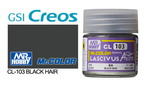 GNZCL103 Gloss Black Hair 10ml , GSI Mr. Color