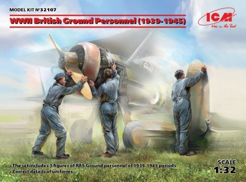 32107 WWII British Ground Personnel 1/32 (1939-1945) (3 figures)