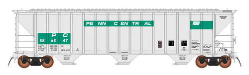 472203 HO 4785 PS2-CD Covered Hopper - Early - Penn Central - Green Patch
