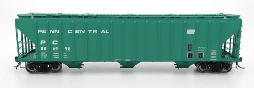 472205 HO 4785 PS2-CD Covered Hopper - Early - Penn Central - Green Repaint