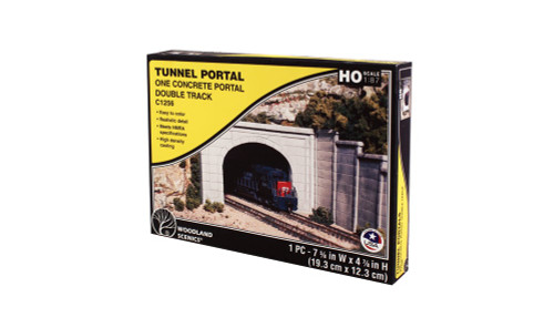 7023 HO Scale Modern Double Concrete Tunnel Portal
