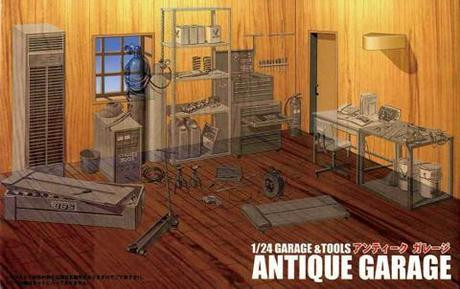 FJM11104  Antique Garage and tools1/24