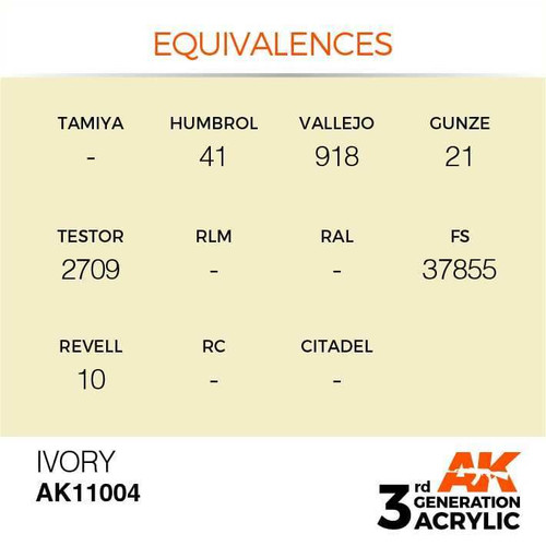 AKI11004 AK Interactive 3G Acrylic Ivory 17ml