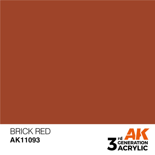 AKI11093 AK Interactive 3rd Gen Acrylic Brick Red 17ml at MRS Hobby Shop, Sandy Utah, 84070