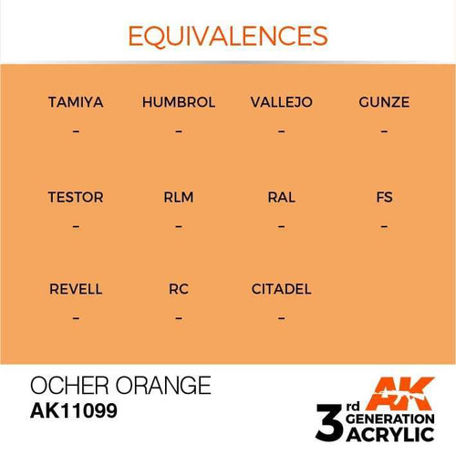 11099 AK Interactive 3rd Gen Acrylic Ocher Orange 17ml