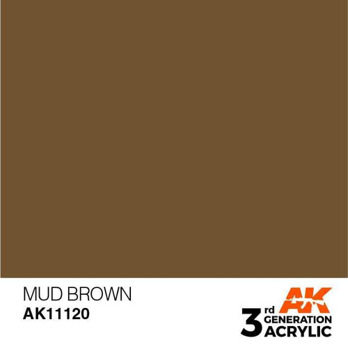 AKI11120 AK Interactive 3rd Gen Acrylic Mud Brown 17ml AKI11120 AK Interactive 3rd Gen Acrylic Mud Brown 17ml