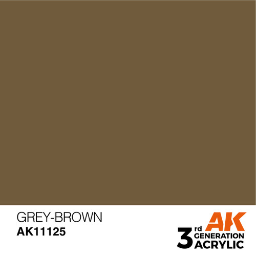 AKI11125 AK Interactive 3rd Gen Acrylic Khaki Grey/Grey Brown 17ml at MRS Hobby Shop, Sandy Utah