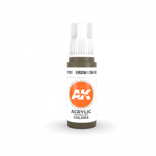 AKI11151 AK Interactive 3rd Gen Acrylic Brownish Green 17ml