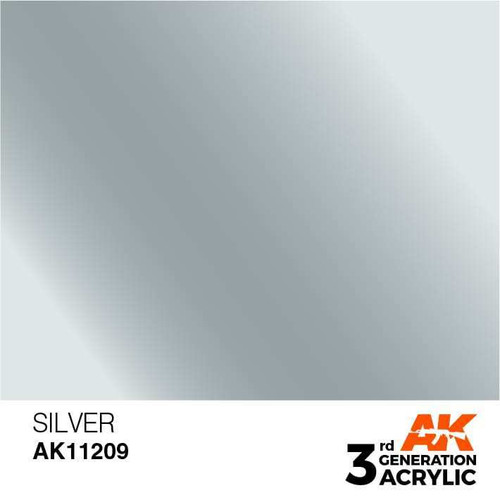 AKI11209 AK Interactive 3rd Gen Acrylic Silver 17ml