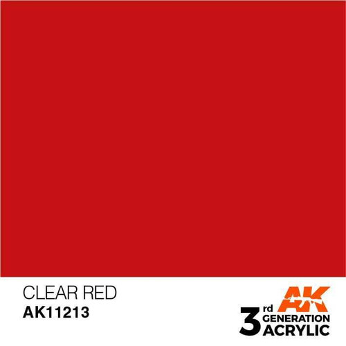 AKI11213 AK Interactive 3rd Gen Clear Red 17ml
