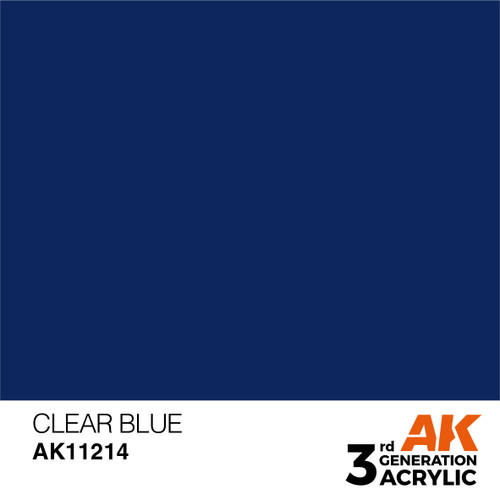 AKI11214 AK Interactive 3rd Gen Acrylic Clear Blue 17ml at MRS Hobby Shop, Sandy Utah, 84070