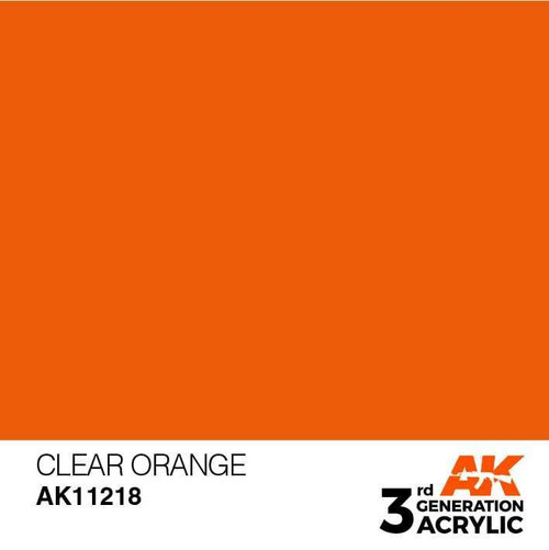 AKI11218 AK Interactive 3rd Gen Clear Orange 17ml