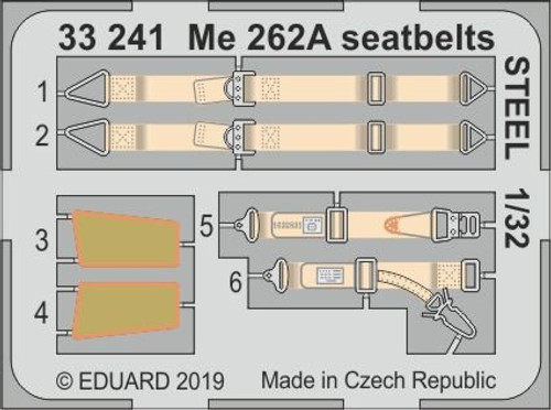 (SO) EDU33241 1:32 Eduard Zoom PE - Me 262A Seatbelts [STEEL] REV kit)