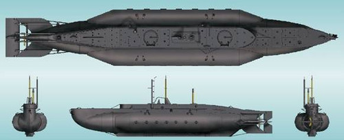 63504 British HMS X-Craft Submarine