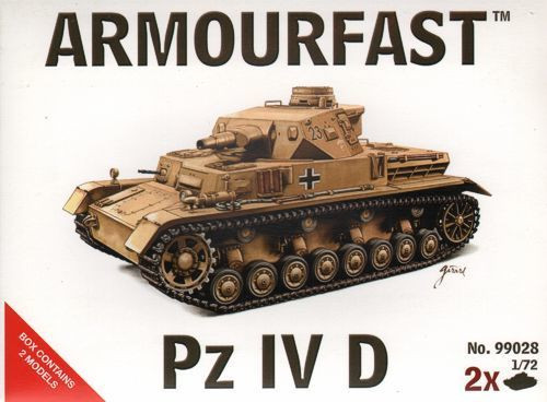 99028 Pz.Kpfw.IV Ausf.D 1/72 : Pack includes 2 snap together tank kits.