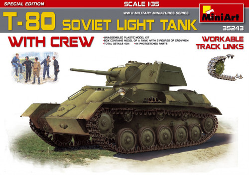 35243 T80 Soviet Light Tank w/5 Crew 1/35 (Special Edition)