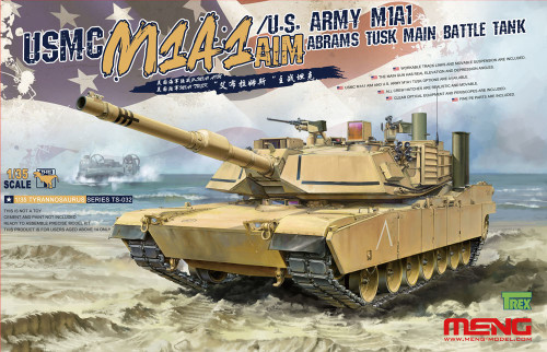 TS032 USMC M1A1 AIM/US Army M1A1 Abrams Tusk Main Battle Tank 1/35 TS032 USMC M1A1 AIM/US Army M1A1 Abrams Tusk Main Battle Tank 1/35
