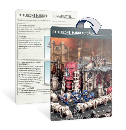 40-14 BATTLEZONE: Manufactorum – Terrain Datasheet Cards 40-14 BATTLEZONE: Manufactorum – Terrain Datasheet Cards
