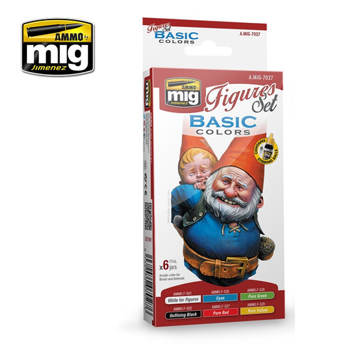 AMM7027 AMMO by Mig Figures Set - Basic Colors for Figures