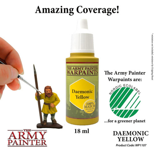 ARMWP1107  Daemonic Yellow -Acrylic Paint for Miniatures in 18 ml Dropper Bottle
