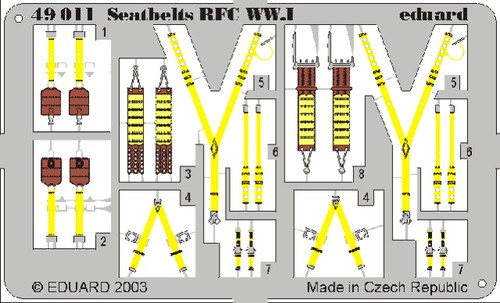 49011 1/48 Seatbelts RFC WWI Photo Etch