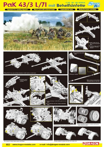 DML6522 Pak 43/3 L/71 mit Behelfslafette 1/35