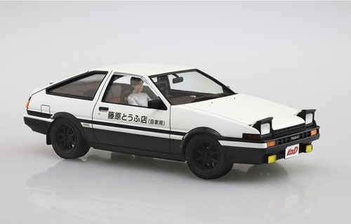 AOS05954 Aoshima 1/24 INITIAL D FUJIWARA TAKUMI AE86 TRUENO (PROJECT-D Ver) w/ Figure