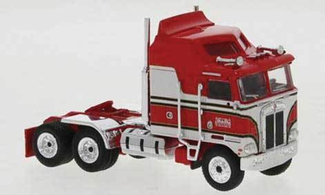 175-85729MCW  Kenworth K100 Aerodyne Sleeper-Cab Semi Tractor - Assembled -- B.J. & the Bear (Movie Scheme; red, white, Chrome)