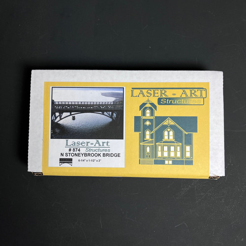BRA874 N Scale Stoney Brook Bridge - Laser Art -- Kit - 6-1/4 x 1-1/2 x 2"  15.9 x 3.8 x 5.1cm