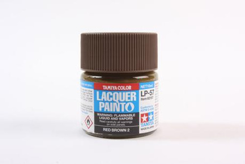 Tamiya 82157 Lacquer Paint LP-57 Red Brown 2 model paint 10 ML bottle