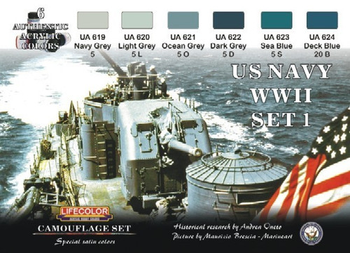 CS24 US Navy WWII #1 Camouflage Acrylic Set (6 22ml  Bottles)