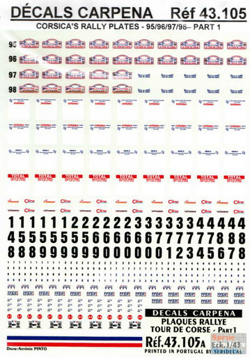 43105 Corsica'S Rally Plates 1