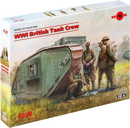 35708 WWI British Tank Crew (4) (New Tool)