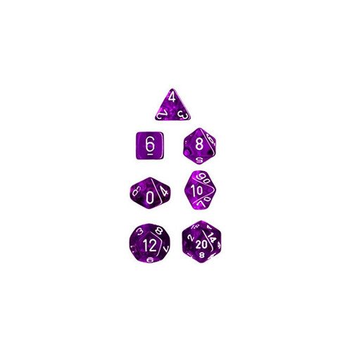 06404 7 Cube Polyhedral Translucent Purple