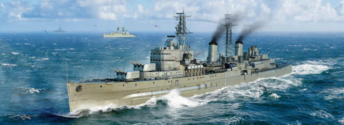 TSM6702 HMS Belfast British Light Cruiser 1959 1/700
