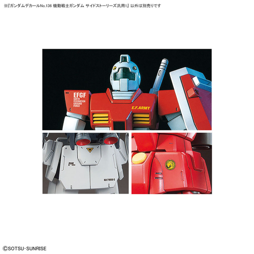 BAN2653311 Bandai Spirits Gundam Decal GD136 1/144 Multiuse 1 Mobile Suit Gundam Side Stories