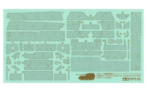 TAM12671 Zimmerit Coating Sheet: 1/48 Elefant