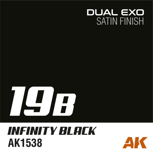AKI1538 Dual Exo 19B Infinity Black Acrylic Paint 60ml Bottle at MRS Hobby Shop, Sandy Utah, 84070