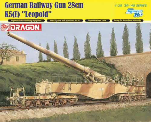 DML6200 German Railway Gun 28cm K5(E) Leopold 1/35