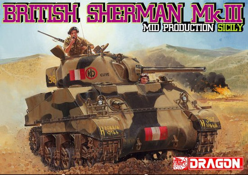 DML6231 Sherman Mk.III Mid Production, Sicily 1/35