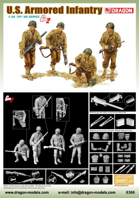 DML6366 US Armored Infantry (4 figure set) 1/35