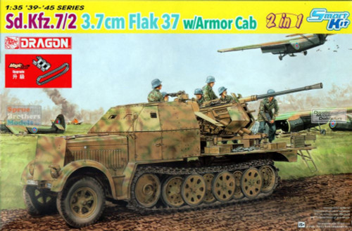 DML6542 Sd.Kfz.7/2 3.7cm Flak 37 w/Armor Cab (2 in 1)  Smart Kit 1/35