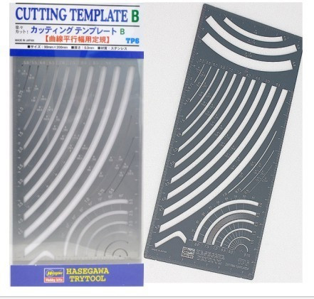 HSG71106  TP6 Curved Parallel Widths Scribing Cutting Template B