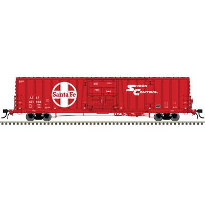 ATL20007301  HO Class BX-177 Plug-Door Boxcar - Ready to Run - Master(R) -- Santa Fe #622017 (Gothic Repaint, red, white, Shock Control Markings)