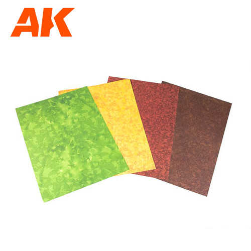 AKI8147 Leaves Punching Sheet Set (4 pcs, A4 size) 8435568326071